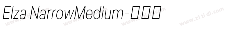 Elza NarrowMedium字体转换